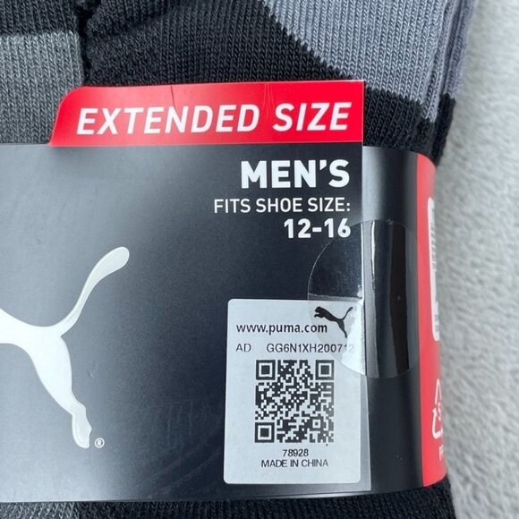 Puma Men’s No Show Socks 10 Pack Size 12-16 Coolmax Moisture-Wicking a0712 - Picture 3 of 9
